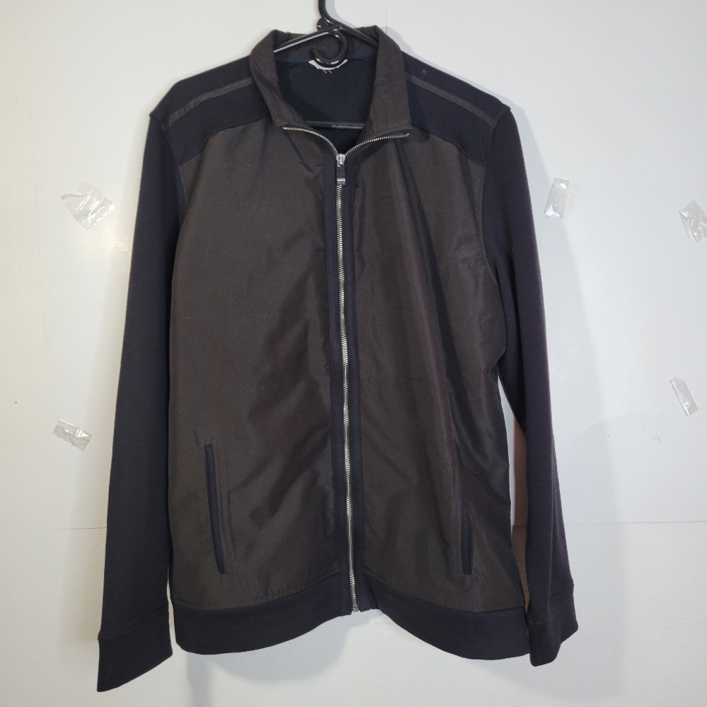 Mens Calvin Klein Black Back logo soft shell Jacket Pit to Pit 23.5 Length 29